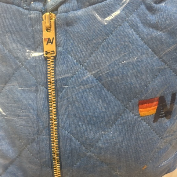 Aviator Nation Relaxed Quilted Zip Hoodie- Sz Small - Picture 6 of 7